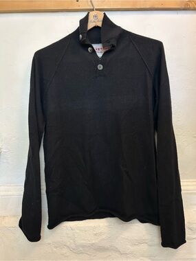 VelvetMen's Black Cashmere Sweater